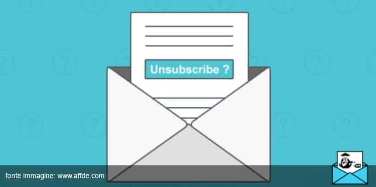 testo cancellazione newsletter