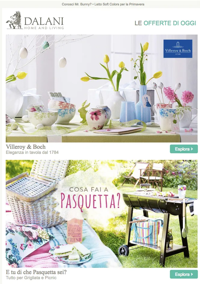 come creare newsletter di pasqua