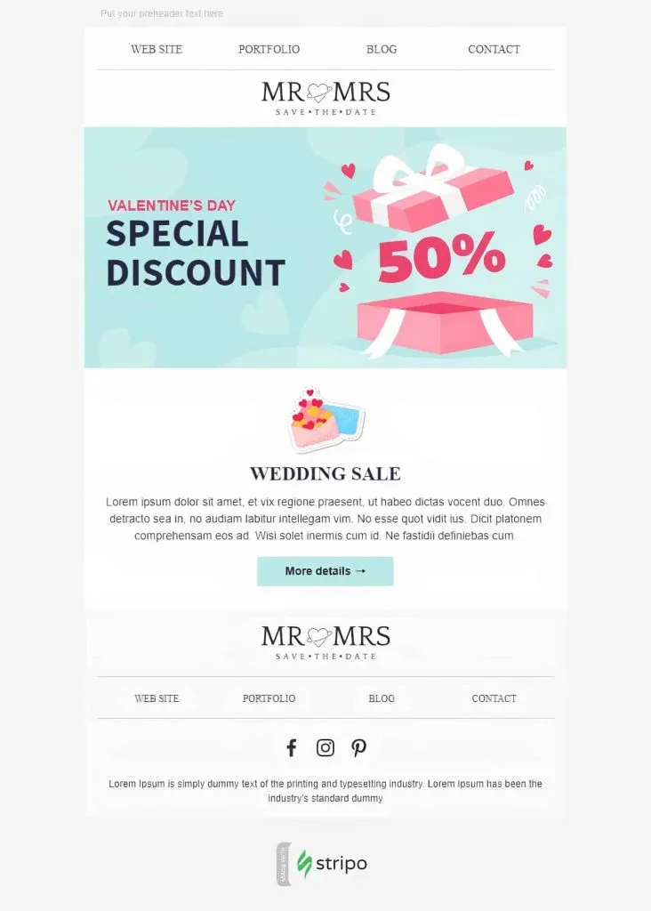 template san valentino